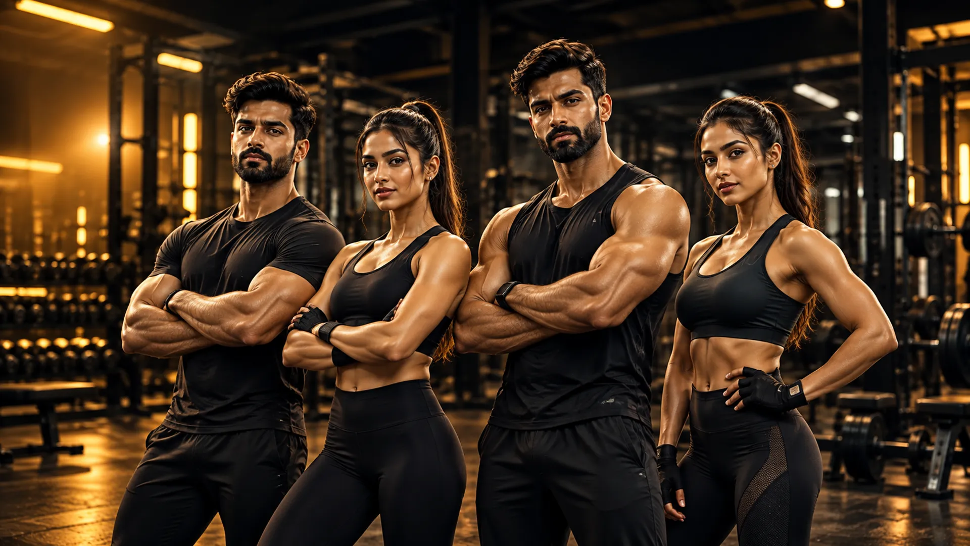 The Shadow Fitness coaching team standing together in the gym